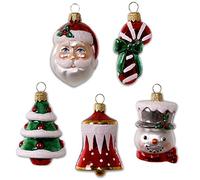 Hallmark Keepsake 2017 Symbols of the Season Premium Mini Blown Glass Christmas Ornaments, Set of 5