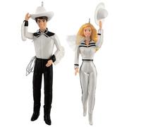 Hallmark Keepsake Barbie Christmas Ornaments (Western Stars) Set of 2