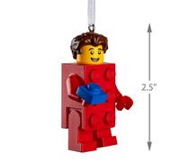 Hallmark LEGO Brick Suit Boy Minifigure Ornament, Tree Decoration, Collectible, Red