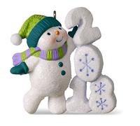 Hallmark Keepsake Christmas Ornament 2018 Year Dated, Frosty Fun Decade Snowman