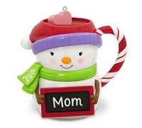 Hallmark Keepsake Christmas Ornament 2018 Year Dated Mom Snowman Mug