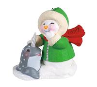 Hallmark Keepsake Christmas Ornament 2022 Year-Dated, Snow Buddies Snowman and Narwhal