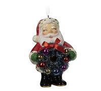 Hallmark Keepsake Christmas Ornament 2023, Jolly Santa Porcelain Ornament Special Edition, Santa Collectors Gifts