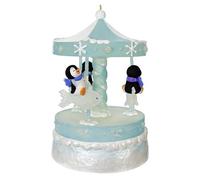 Hallmark Keepsake Christmas Ornament 2024, Playful Penguins on Carousel Musical With Light and Motion