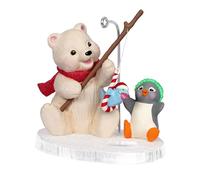 Hallmark Keepsake Christmas Ornament 2024, Snowball and Tuxedo Fishing Friends, Gifts for Christmas Lovers