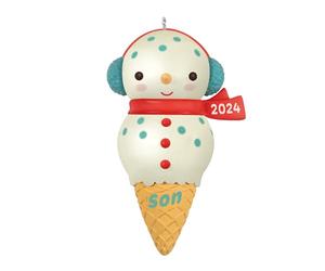 Hallmark Keepsake Christmas Ornament 2024, Son Snowman Ice Cream Cone 2024