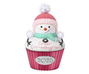 Hallmark Keepsake Christmas Ornament 2025, Great-Granddaughter Cupcake 2025