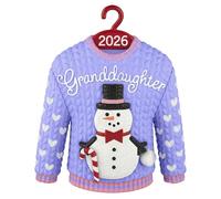Hallmark Keepsake Christmas Ornament (Granddaughter Snowman Sweater 2026)