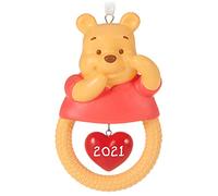 Hallmark Keepsake Christmas Ornament, Year Dated 2021, Disney Winnie The Pooh Baby's First Christmas, Porcelain