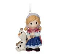 Hallmark Keepsake Disney Princess Christmas Ornament 2024, Precious Moments Frozen Anna and Olaf, Porcelain