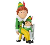 Hallmark Keepsake Figural Christmas Ornament, Papa Elf and Buddy the Elf, Plastic, Christmas