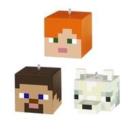 Hallmark Keepsake Mini Christmas Ornaments 2025, Minecraft Alex, Steve and Arctic Fox, Set of 3, Gifts for Gamers