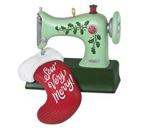 Hallmark Keepsake Sewing Machine Christmas Ornament 2023, "Sew Very Merry!" Gift for Quilters, Crafters, Grandma, Mom