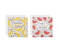 Hallmark Kids Birthday Cards - Pack of 10 in 2 Bold Fruit Themed Designs