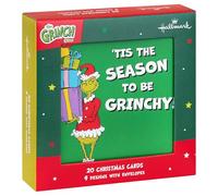 Hallmark Kids Christmas Card Multipack, 20 Cards, 4 Grinch Inspired Designs, With White Envelopes