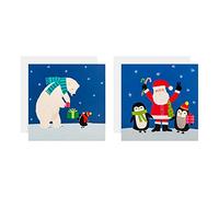 Hallmark Kids Multipack Christmas Cards, Pack of 30 in 2 Cute Designs, Simply for You Collections, Winter, Blue