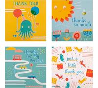 Hallmark Kids' Thank You Cards - Multipack of 20 in 4 Cute Designs