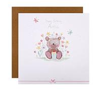 Hallmark Large Birthday Card for Auntie - Cute Teddy Cupcake Design