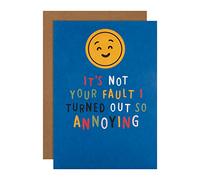 Hallmark Large Father's Day Card - Funny Text Based Design with Removable Badge