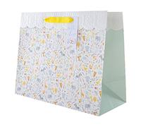 Hallmark Large New Baby Gift Bag - Cute Illustrated Design, Cute Animals Gift Bag