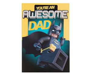 Hallmark Lego Batman Dad Father's Day Card 'Awesome' - Medium