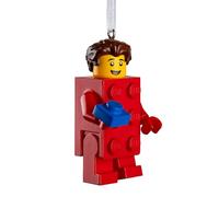 Hallmark LEGO Brick Suit Boy Minifigure Ornament, Tree Decoration, Collectible, Red