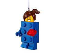 Hallmark LEGO Brick Suit Girl Minifigure Ornament, Tree Decoration, Collectible, Blue