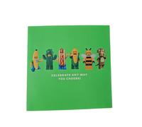 Hallmark LEGO OPEN BIRTHDAY CARD CARDS. CARD SIZE IS 16X16CM.