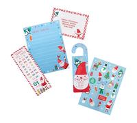 Hallmark Letter to Santa Kit Christmas Writing Set, Includes Envelope | Stickers, Festive Message Template, Door Hanger & Countdown, Multicoloured Modern Design, Measures 26cm by 18cm