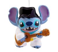 Hallmark Lilo & Stitch Hanging Ornament, Elvis Stitch Keepsake, Blue | Decoupage Style, Disney, H10.2cm X W9.8cm X D4.5cm, 1 Item, Christmas or Birthday Gift