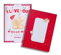 Hallmark Luxury Boxed Christmas Card for One I Love - Cute Forever Friends Mistletoe Kiss Design