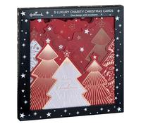 Hallmark Luxury Boxed Christmas Cards - Pack of 5 Charity Cards in 1 Classic 'Jewel Trees' Design