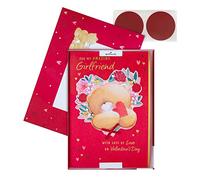 Hallmark Girlfriend Valentines Card, Luxury Valentines Day Card, Adorable Forever Friends Design with Gift Box, Red