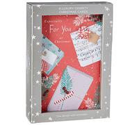 Hallmark Luxury Charity Christmas Cards - Pack of 8 in 1 Scrapbook Style Festive Design