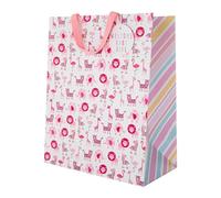 Hallmark Luxury Large Baby Girl Gift Bag, Wendy Jones Blackett Design