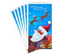 Hallmark Mahogany Christmas Money or Gift Card Holders (6 Cards with Envelopes) Black Santa with Reindeer