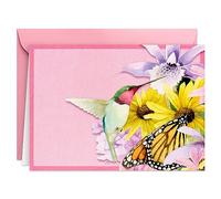 Hallmark Marjorlein Bastin Floral Notecards (20 Blank Cards with Envelopes) Butterfly & Hummingbird
