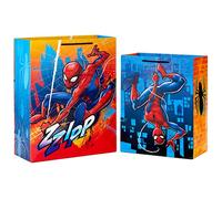Hallmark Marvel Spider-Man Gift Bags (2 Bags: 1 Large 13", 1 Extra Large 15") for Birthdays, Halloween, Christmas, Kids Parties