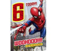 Hallmark Marvel Spiderman 6th Birthday Card - 6 Today WOOHOOO!!!!