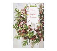 Hallmark Medium "Bright with Happiness" Christmas Card