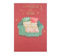 Hallmark Medium Forever Friends "Sister and Husband" Christmas Card