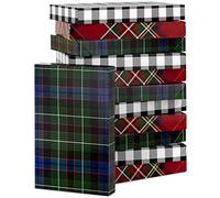 Hallmark Medium Gift Boxes with Lids (12 Shirt Boxes, 3 Designs: Buffalo Check, Red Plaid, Green Tartan) for Christmas, Holiday Parties, Hostess Gifts, Father's Day