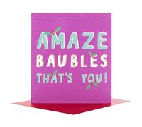Hallmark Medium Happy Christmas Card 'Amaze Baubles'