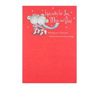 Hallmark Medium Mum and Dad "Extra Merry" Christmas Card