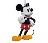 Hallmark Mickey Mouse Keepsake Ornament, Disney Tree Decoration | Black, White, Red, Made From Durable Resin, Hanging Loop, White Ribbon, 8.9x7x3.8cm