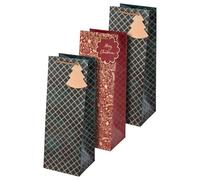 Hallmark Midnight Jewel Christmas Bottle Bags - Pack of 3 in 2 Designs