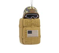 Hallmark Military Helmet on Suitcase Christmas Ornament