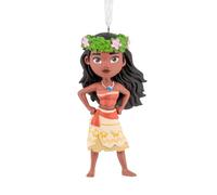 Hallmark Moana with Flower Crown Hanging Ornament, Disney | Durable Resin, Ideal for Christmas or Birthday, Size 7.5x3.5x2cm, 1 Ornament