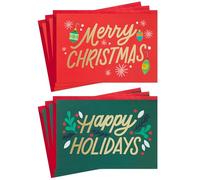 Hallmark Modern Holiday Greeting Card Assortment (6 Cards with Envelopes) Happy Holidays, Merry Christmas