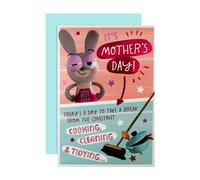 Hallmark Funny Mothers Day Card, Humorous Character Based Design, Mothers Day Card for Mum, Pink, Blue